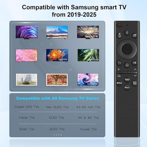 Replacement for Samsung TV Remote Control:Universal Compatible with All Samsung Smart TVs,for 2019-2026 All Crystal UHD, Frame, QLED, OLED, Neo QLED Smart TVs in Kuwait