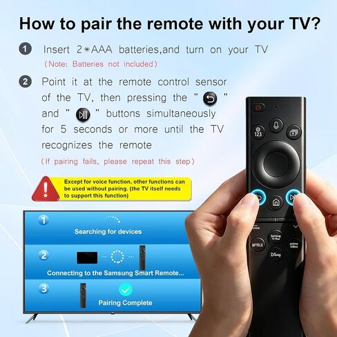 Replacement for Samsung TV Remote Control:Universal Compatible with All Samsung Smart TVs,for 2019-2026 All Crystal UHD, Frame, QLED, OLED, Neo QLED Smart TVs in Kuwait