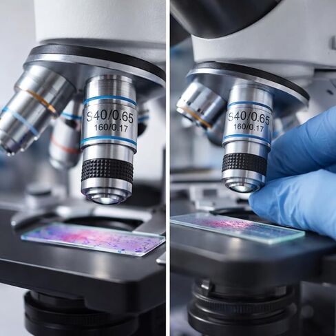 Fafeicy Achromatic Microscope Objective High Refractive Index Achromatic Objective Lens Wide Field of View for Microscope (S40/0.65) in Kuwait