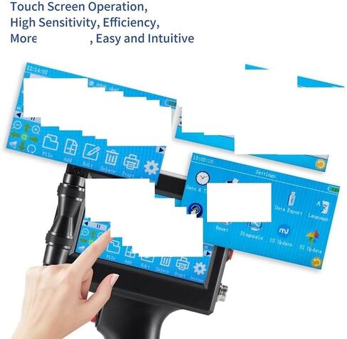 12.7mm Image Picture QR Code Serial Number Portable Mask Online Printer Hand Jet Handheld Thermal Inkjet for Offices and Factories(Printer) in Kuwait