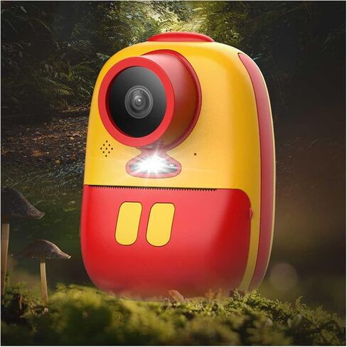 Camera Printer Thermal Kids Toys Mini 2 Inch LCD Screen Digital Children(White-Dinosaur Doodle4) in Kuwait