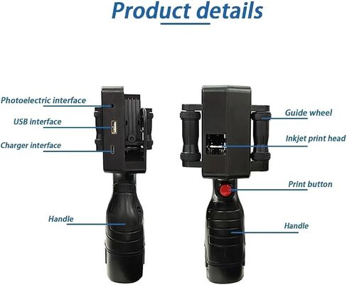 12.7mm Portable Printer Handheld Inkjet Without Ink Text QR Barcode Batch Number Date Label for Offices and Factories in Kuwait
