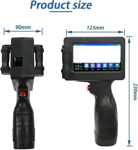 12.7mm Portable Printer Handheld Inkjet Without Ink Text QR Barcode Batch Number Date Label for Offices and Factories in Kuwait