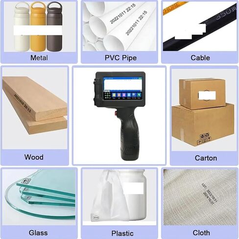 12.7mm Portable Printer Handheld Inkjet Without Ink Text QR Barcode Batch Number Date Label for Offices and Factories in Kuwait