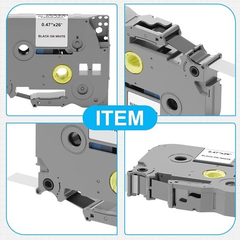 TZe-231 Compatible Lable Tape 12mm 0.47 Laminated White for Brother P-Touch in Saudi Arabia