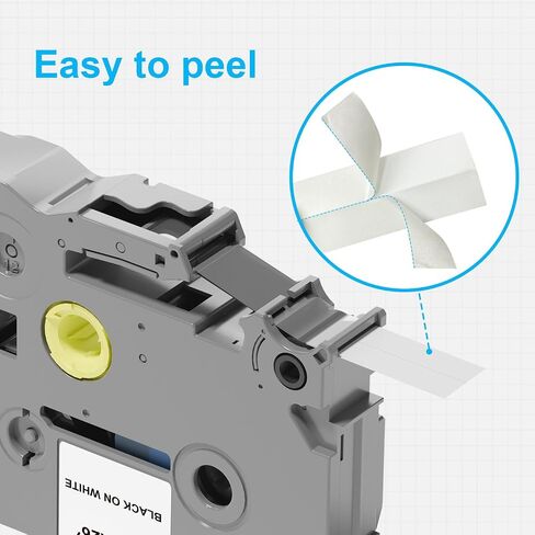 TZe-231 Compatible Lable Tape 12mm 0.47 Laminated White for Brother P-Touch in Saudi Arabia