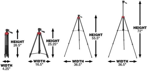 48-35-1411Tripod, Laser Level, Laser Level Tripod for Milwaukee 72-in. Aluminum Laser Tripod, 1/4" - 20" Pan-Tilt Head in Kuwait