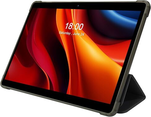 PRITOM 10 inch Tablet with Case, 64GB, HD IPS Screen, WiFi, Android, Black in Kuwait