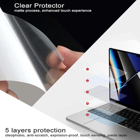 2-Pack Trackpad Protector for 2026-2023 MacBook Air 15.3-inch (M5/M4/M3/M2 Models) A3448 A3241 A3114 A2941 with Touch ID Trackpad Cover Scratch-Resistant Smooth Surface Water-Resistant in Saudi Arabia