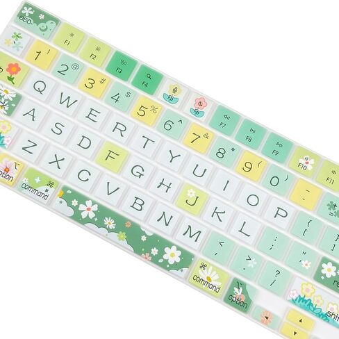 Keyboard Cover for MacBook Pro 14''/16'' (A2442 A2779 A2918 A2992 A2485 A2780 A2991) M1 M2 M3 Pro/Max, MacBook Air 13.6''/15'' (A2941 A3114 A2681 A3113) M2 M3, Spring Flowers in Kuwait