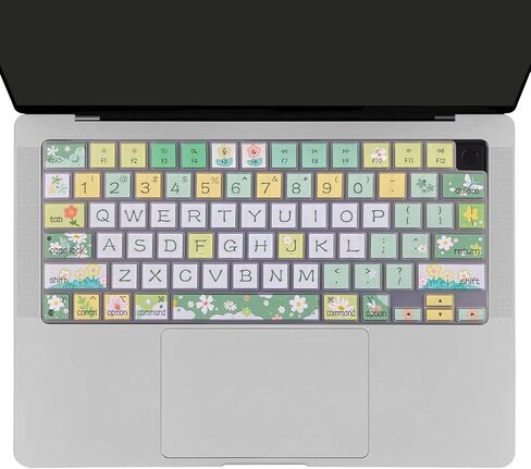 Keyboard Cover for MacBook Pro 14''/16'' (A2442 A2779 A2918 A2992 A2485 A2780 A2991) M1 M2 M3 Pro/Max, MacBook Air 13.6''/15'' (A2941 A3114 A2681 A3113) M2 M3, Spring Flowers in Kuwait