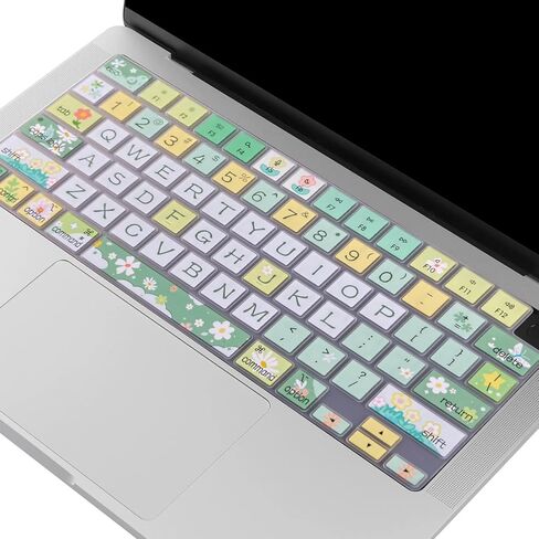Keyboard Cover for MacBook Pro 14''/16'' (A2442 A2779 A2918 A2992 A2485 A2780 A2991) M1 M2 M3 Pro/Max, MacBook Air 13.6''/15'' (A2941 A3114 A2681 A3113) M2 M3, Spring Flowers in Kuwait