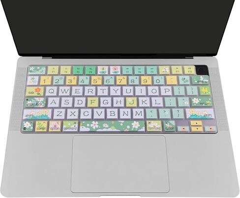 Keyboard Cover for MacBook Pro 14''/16'' (A2442 A2779 A2918 A2992 A2485 A2780 A2991) M1 M2 M3 Pro/Max, MacBook Air 13.6''/15'' (A2941 A3114 A2681 A3113) M2 M3, Spring Flowers in Kuwait