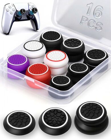 16-in-1 Performance Thumb Grips Joystick Caps for PS5/4/Xbox/Switch Pro in Kuwait