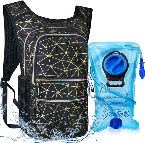 Hydration Pack, Water Backpack with 3L Hydration Bladder Lightweight Insulation, Festival Essential, Rave Hydration Backpack, Hydropack Backpack for Rave, Hiking, Biking, Festival Gear in Kuwait