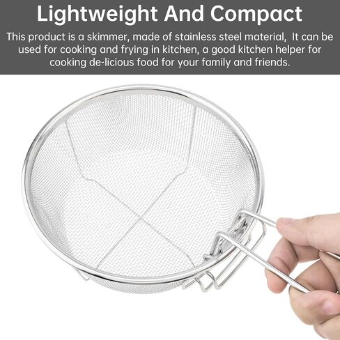 2 pcs 7.8/9 Inch Stainless Steel Deep Fry Basket with Detachable Handle for Frying, Serving Food - Multifunctional Fryer Basket in Saudi Arabia