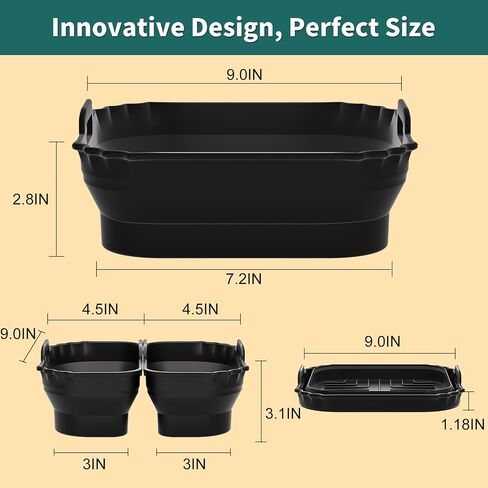 Collapsible 9 Inch Air Fryer Silicone Liners for Ninja AF141 5QT AF181 in Kuwait