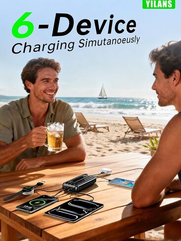 YILANS Portable Charger 50000mAh, 22.5W Power Bank with Built-in 4 Cables in Kuwait