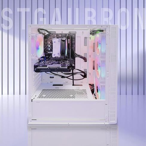 STGAubron Gaming PC Bundle with 24 Inch FHD LED Monitor- Intel Core i7 up to 3.9G, GeForce RTX 3050 6G, 32GB RAM, 512GB SSD, RGB Fan x 4, Windows 11 Home in Saudi Arabia