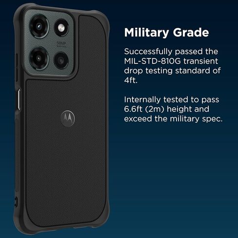 Motorola Moto G (2025/2026) & G Play (2026) Rugged Protective Bundle- Black Phone Case + 9H Tempered Glass Screen Protector in Kuwait