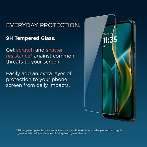 Motorola Moto G (2025/2026) & G Play (2026) Rugged Protective Bundle- Black Phone Case + 9H Tempered Glass Screen Protector in Kuwait