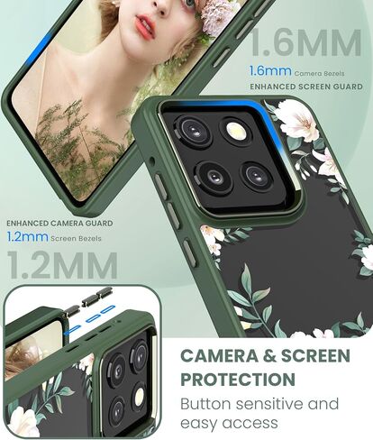 Clear Flower Case for Motorola Moto G Stylus 2026-Green in Kuwait