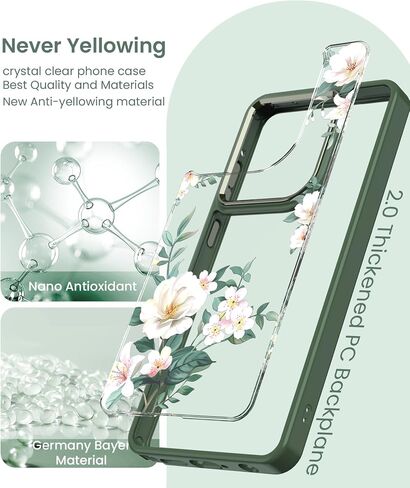 Clear Flower Case for Motorola Moto G Stylus 2026-Green in Kuwait