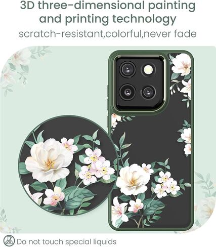 Clear Flower Case for Motorola Moto G Stylus 2026-Green in Kuwait