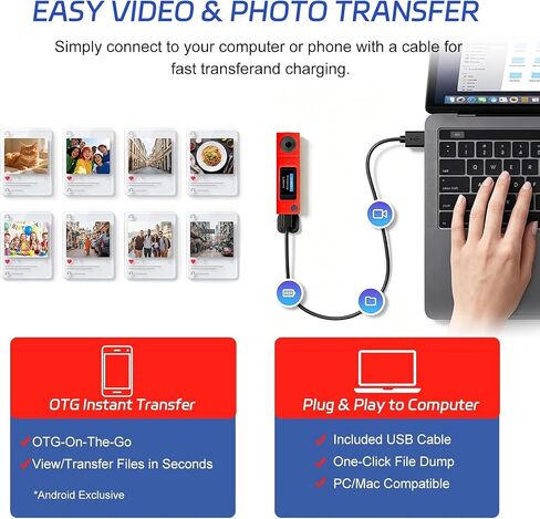 Mini Keychain Digital Camera,Y2K Retro Pocket Digicam 2K HD Video Camera, 270° Rotatable Lens, Built-in Flash, Type-C Charging, with 16GB SD Card & Keychain in Saudi Arabia
