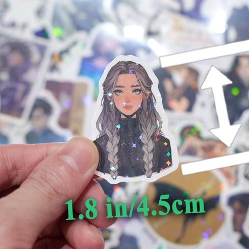 BAMAYSELF 120Pcs Fourth Cartoon Wing Stickers Pack, Cool Dragon Rider Holographic Stickers Waterproof Vinyl Glitter Stickers Decal for Teen Adult Girl Water Bottle Skateboard Notebook Phone in Kuwait