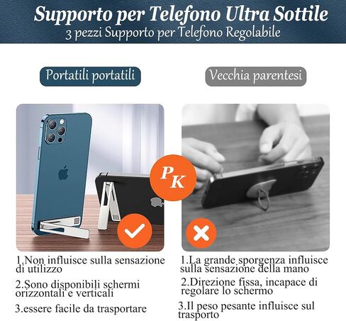 3pcs Phone Stand, Adjustable Phone Holder,Cell Phone Stand, Self Adhesive Phone Kickstand, Portable Kickstand for Phone Suitable for Various in Kuwait