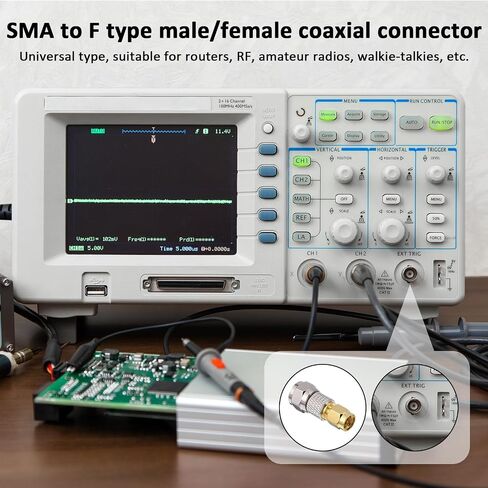 8 Pcs F Type to SMA Coax Adapter Kit Male/Female Connector Gold Plated for Ham Radio Antenna CB Radio Walkie Talkie WiFi Router in Kuwait