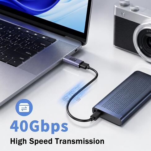 5 Pack 5 Style USB C Right Angle Adapter, 90 Degree USB C Male to Female Adapters Right Angle Type-C Adapter Extender for Notebook Computers, Tablet and Mobile Phones 40Gbps 100W PD in Kuwait