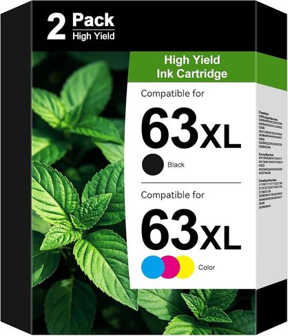 63XL Ink Cartridges Black and Color for HP 63 63Xl Ink Cartridge Combo Pack in Kuwait