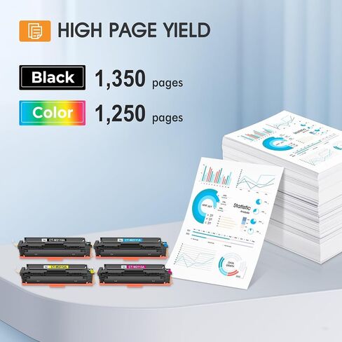 206A M283fdw Toner Cartridges 4 Pack Compatible for HP MFP M283cdw 206X 206 in Kuwait