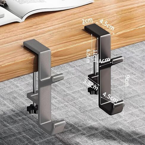 Headphone Stand - Aluminum Alloy Headphone Holder, Under Headset Stand for Desk Fit for PC Gaming Headset Hanger Hook Suitable for Office, Computer, Student Class Desk, Handmade Creator Table (Sliver) in Kuwait