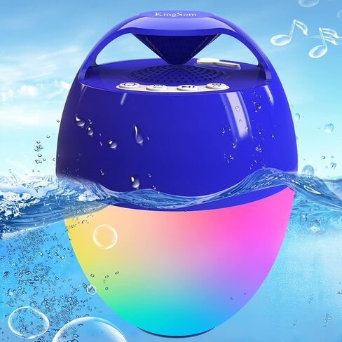 KingSom Portable Bluetooth Pool Speakers with Colorful Lights in Kuwait
