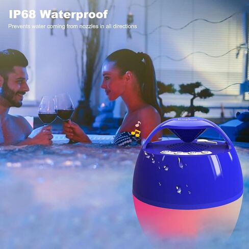 KingSom Portable Bluetooth Pool Speakers with Colorful Lights in Kuwait