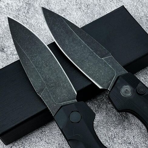 8'' One-handed Development Pocket Knife，Blackout Utility Folding Knives，3.43" 8Cr13Mov Blade，Durable G10 Handles and Reversible Pocketclip,Camping EDC Tool for Men's Gifts in Kuwait