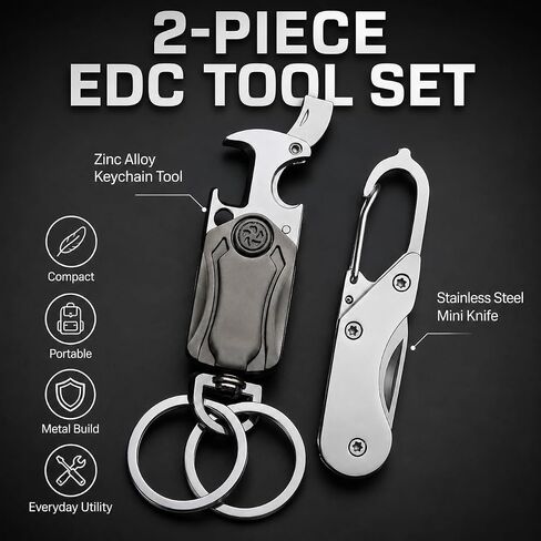 Multitool Keychain with Mini Folding Knife Set, Car Keychain for Men Women in Kuwait