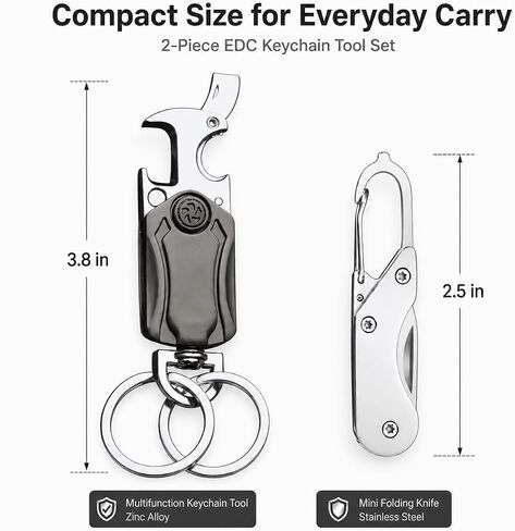 Multitool Keychain with Mini Folding Knife Set, Car Keychain for Men Women in Kuwait