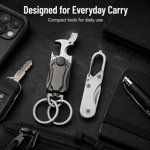 Multitool Keychain with Mini Folding Knife Set, Car Keychain for Men Women in Kuwait