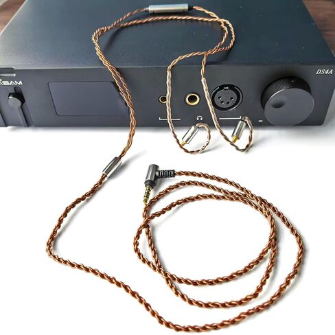 IEM Upgrade Cable, 4N Silver Plated Earphone Upgraded Cords, MMCX Connector 1.3m in Ear Monitor Cable for Shure SE846 SE535 SE315 SE425 UE900s(3.5mm w/mic 4.2ft) in Kuwait