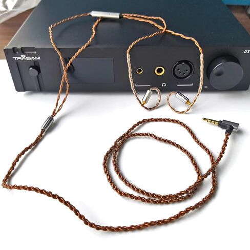 IEM Upgrade Cable, 4N Silver Plated Earphone Upgraded Cords, MMCX Connector 1.3m in Ear Monitor Cable for Shure SE846 SE535 SE315 SE425 UE900s(3.5mm w/mic 4.2ft) in Kuwait