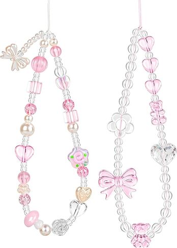 VOVMOEYA Camera Wrist Strap,Cute Pearl Beaded Phone Charm Lanyard,Multipurpose Decorative Accessory for CCD Mini Camera,Cell Phone, AirPods Case,Handbag Purse and Keychain,Stylish Gift for Women Girls in Saudi Arabia