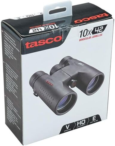Tasco ES10X42 Essentials Binoculars, 10x42mm, Roof Prism Mc, Black in Kuwait