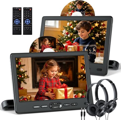 DESOBRY 10.5" Car DVD Player Dual Screen & Suction-Type Disc in in Saudi Arabia