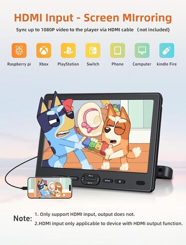 DESOBRY 10.5" Car DVD Player Dual Screen & Suction-Type Disc in in Saudi Arabia