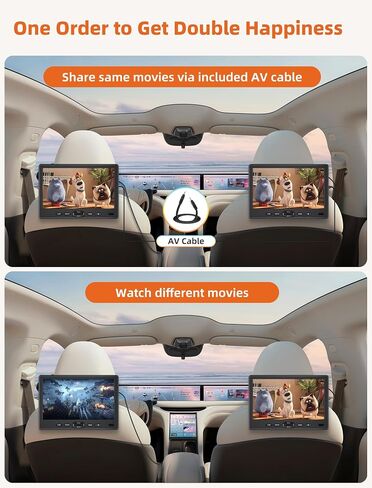 DESOBRY 10.5" Car DVD Player Dual Screen & Suction-Type Disc in in Saudi Arabia