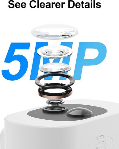 ANRAN 5MP Solar Security Cameras Wireless Outdoor, Solar & Battery Powered in Kuwait